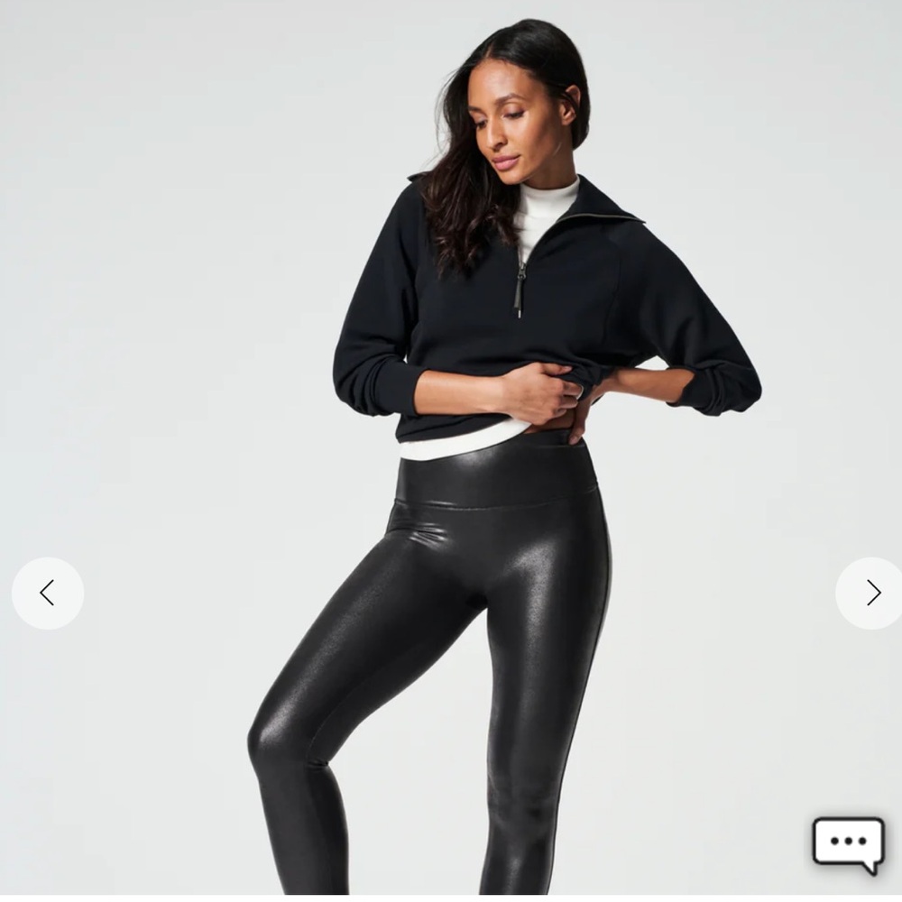SPANX Glossy Black Leggings